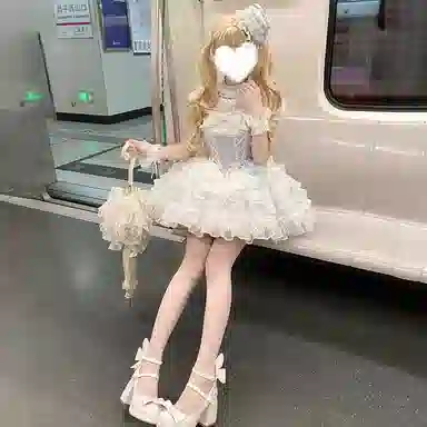 桴生 冰雪舞曲温柔纯欲小千金感芭蕾风约会生日短裙蓬蓬裙夏季公主清新小礼服萝莉装 女款