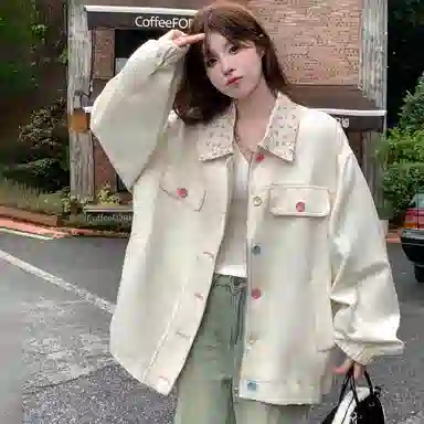 桴生 多巴胺甜美风高街与学院风多季适用外套夹克 女款