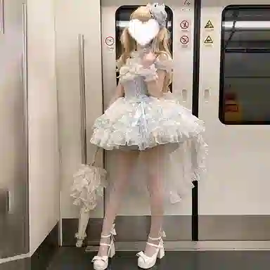 桴生 冰雪舞曲温柔纯欲小千金感芭蕾风约会生日短裙蓬蓬裙夏季公主清新小礼服萝莉装 女款