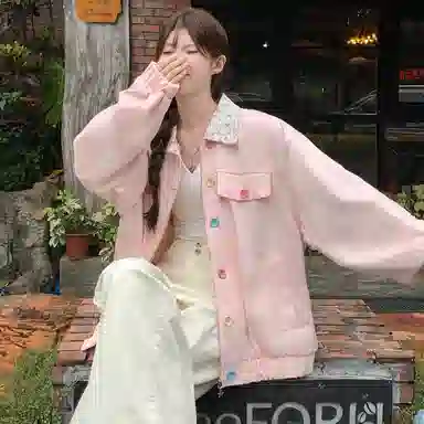 桴生 多巴胺甜美风高街与学院风多季适用外套夹克 女款