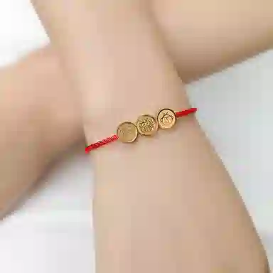 灰鱼 十二生肖三合生肖原创小众新中式国潮古风太岁蛇年本命年简约高级感个性手工编织绳手绳串珠子好运 红绳 手链 男女同款情侣款