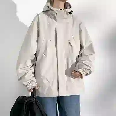 寻星记 美式纯色宽松工装风户外休闲服饰夹克 男女同款