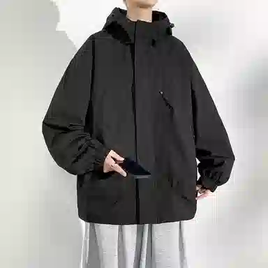 寻星记 美式纯色宽松工装风户外休闲服饰夹克 男女同款
