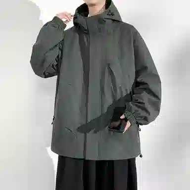 寻星记 美式纯色宽松工装风户外休闲服饰夹克 男女同款