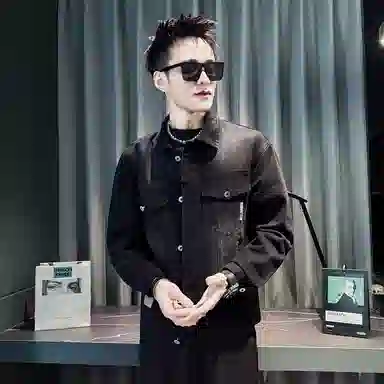 潮牌美式韩版融合的百搭时尚牛仔外套 男女同款