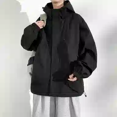 寻星记 美式纯色宽松工装风户外休闲服饰夹克 男女同款