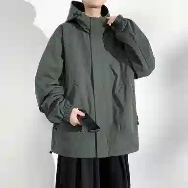 寻星记 美式纯色宽松工装风户外休闲服饰夹克 男女同款
