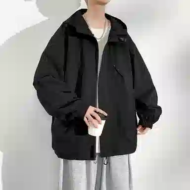 寻星记 美式纯色宽松工装风户外休闲服饰夹克 男女同款