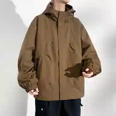 寻星记 美式纯色宽松工装风户外休闲服饰夹克 男女同款