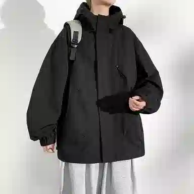 寻星记 美式纯色宽松工装风户外休闲服饰夹克 男女同款