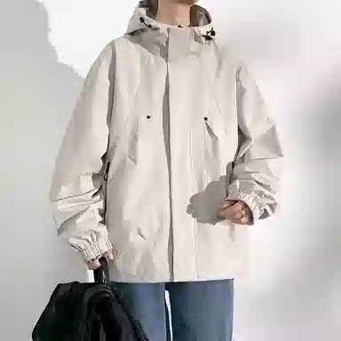 寻星记 美式纯色宽松工装风户外休闲服饰夹克 男女同款