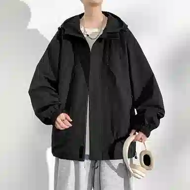寻星记 美式纯色宽松工装风户外休闲服饰夹克 男女同款