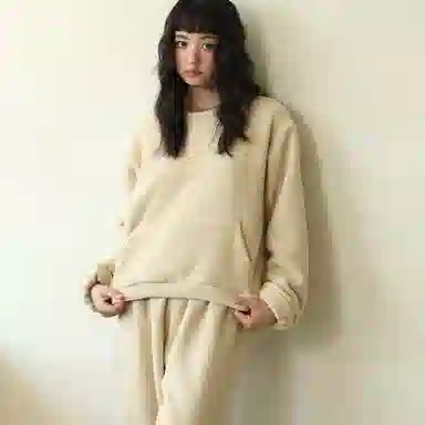 怡吾色 简约舒适圆领长袖长裤可外穿睡衣套装 女款