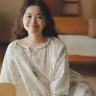 怡吾色 甜美家居服简约清新五分袖睡裙 女款