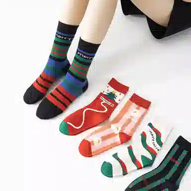 怡吾色 圣诞系列袜子 男女同款