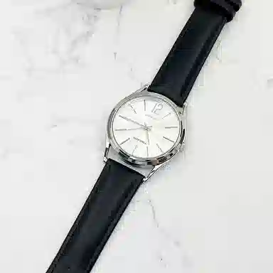 JOKER CAT INS Glow Quartz Leather Strap White Dial