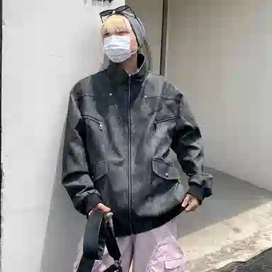 PAEFA Cleanfit PU Leather Jacket