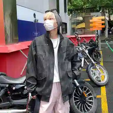 PAEFA Cleanfit PU Leather Jacket