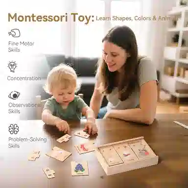 萌吉码 字母装拼图 早教教具