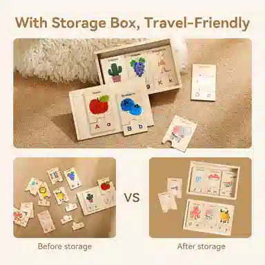 萌吉码 字母装拼图 早教教具