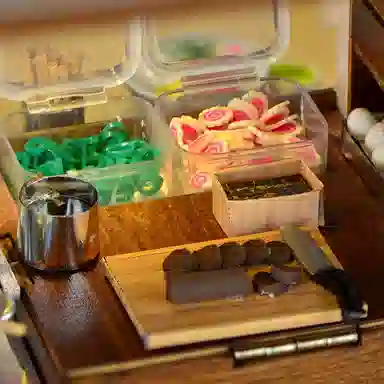 萌吉码 日式拉面台 其他拼装模型