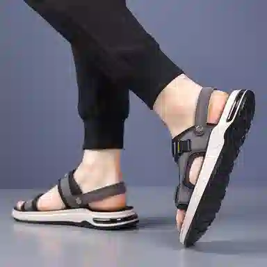 意利船长 超纤皮 时尚舒适 简约百搭 沙滩凉鞋 男款