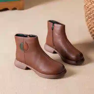 合成革 潮流舒适时尚 短靴 女款