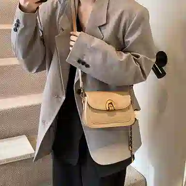 LETOO Vintage Waxed Leather Shoulder Bag