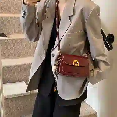 LETOO Vintage Waxed Leather Shoulder Bag