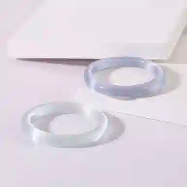 中兆珠宝 清透一步一响 精致清新古典优雅冷淡风新中式复古温柔气质设计感手饰 猫眼石 玉石手镯 女款