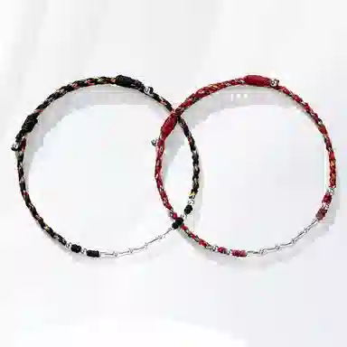 中兆珠宝 迷彩节节高升 考研考试上岸好运竹节新中式国潮风小众设计手工编织 合金 手链 男女同款情侣款