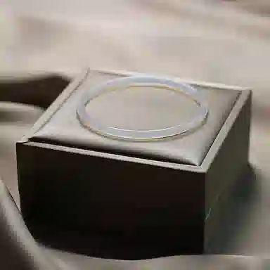 中兆珠宝 白月光叮当镯 精致轻奢典雅小众高级感 玉髓 手镯 女款