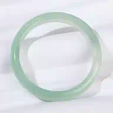 中兆珠宝 冰翠油青 新中式复古民族风精致百搭温柔透亮小众设计汉服旗袍闭口 玉髓 手镯 女款