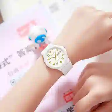 三达国表双日历电子石英机芯表户外防水简约男女学生情侣腕表男女同款 黑色表盘