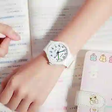 三达国表双日历电子石英机芯表户外防水简约男女学生情侣腕表男女同款 黑色表盘