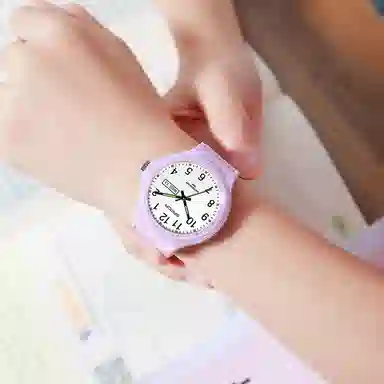 三达国表双日历电子石英机芯表户外防水简约男女学生情侣腕表男女同款 黑色表盘