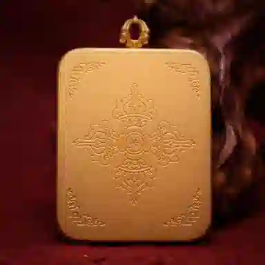 玉临门 国风吉祥好运金刚铃唐卡热贡手绘 合金 吊坠 男女同款情侣款