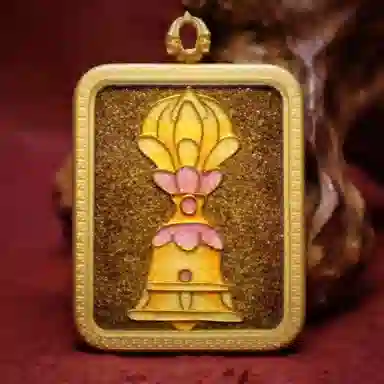 玉临门 国风吉祥好运金刚铃唐卡热贡手绘 合金 吊坠 男女同款情侣款