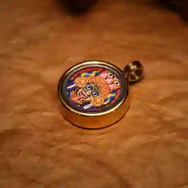 玉临门 国风复古吉祥平安扎基拉姆唐卡 民族风小众编绳配饰 合金 吊坠 男女同款情侣款