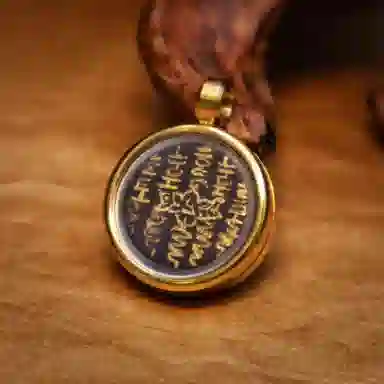 玉临门 古风吉祥平安五条经文唐卡 复古民族风编绳配饰 合金 项坠/吊坠 男女同款情侣款