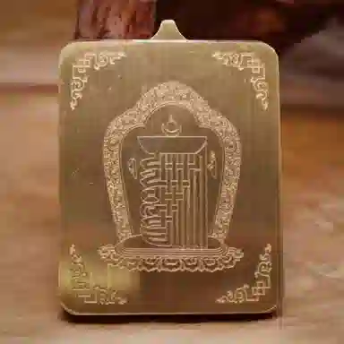 玉临门 国风转运护身大威德金钢唐卡热工手绘 合金 吊坠 男女同款情侣款