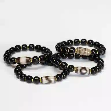 玉临门 【臻藏.文创】聚缘药坑老油珠 招财进宝 达洛珠国潮民族风 玛瑙 玉石手串 通用