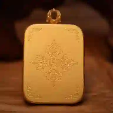 玉临门 国潮转运招财大鹏金翅鸟唐卡热贡手绘 合金 吊坠 男女同款情侣款