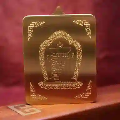 玉临门 国风黑财神唐卡热贡手绘 合金 项坠/吊坠 男女同款情侣款 礼盒