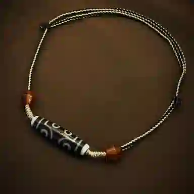 玉临门 新中式天珠藏式民族风护身吊坠佛珠 纯手工编织 七眼天珠 玛瑙 项链 男女同款情侣款 礼盒包装