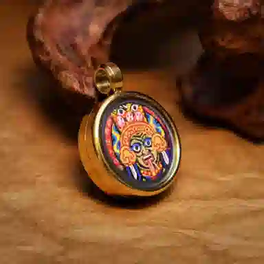 玉临门 国风复古吉祥平安扎基拉姆唐卡 民族风小众编绳配饰 合金 吊坠 男女同款情侣款