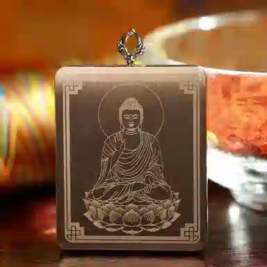 玉临门 国潮民族风象征智慧纯洁无瑕长寿功德无量白度母唐卡热贡手绘 合金 项链 男女同款情侣款 送 男 女朋友 七 夕礼 物 礼盒包装