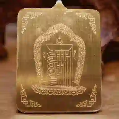 玉临门 国风吉祥如意八大守护神唐卡热贡手绘 合金 吊坠 男女同款情侣款