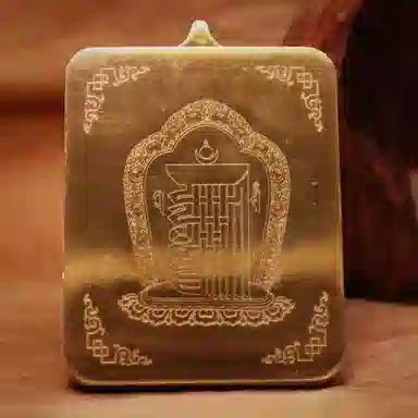 玉临门 新中式民族风增长福慧白度母唐卡热贡手绘母 合金 吊坠 男女同款情侣款