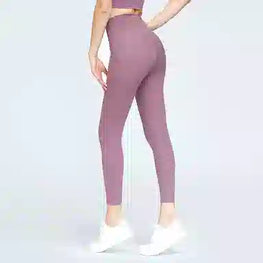 二三二三 纯色简约提臀高腰运动长裤 女款